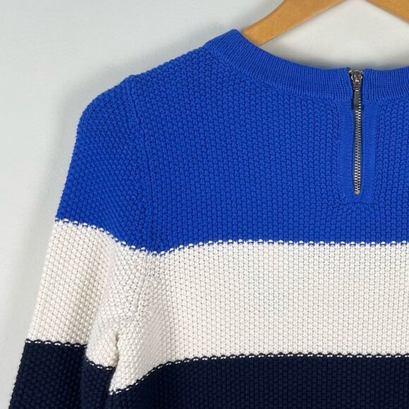 Talbots Color Block 100% Cotton Knit Sweater 3/4 Sleeve Size Small Petite NEW - Picture 11 of 14